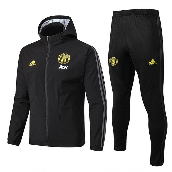 Windjacke Manchester United Komplett Set 2019-20 Schwarz Fussballtrikots Günstig